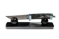 Нож Композиция Океан(дамаск,рог буйвола,нат.камень)  Нож Композиция Океан(дамаск,рог буйвола,нат.камень) фото