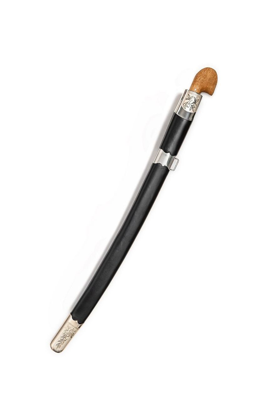 Кавказская мельхиор с резьбой (карагач,кость) фото 