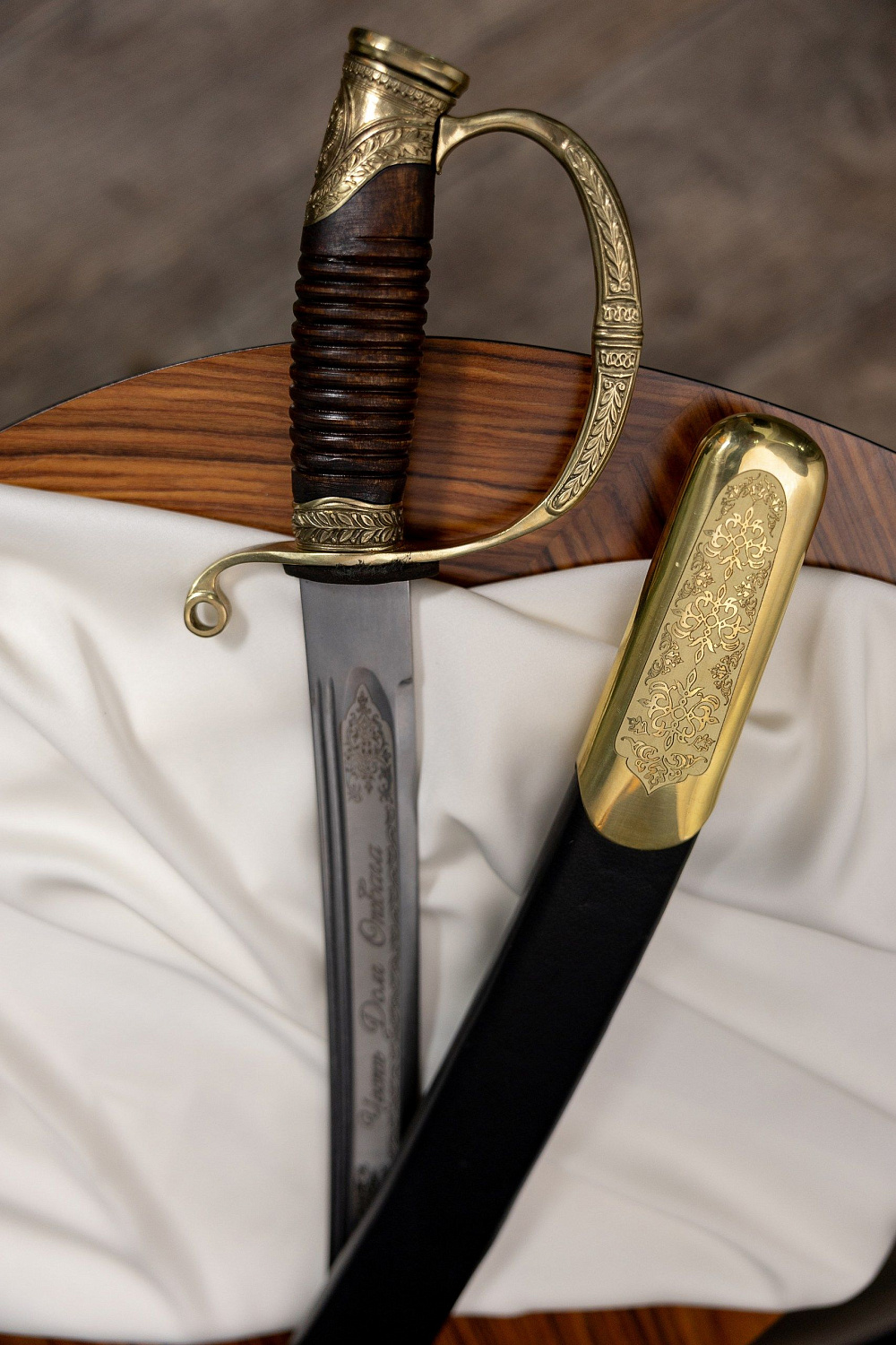 Сабля Офицерская с резьбой 1841 года фото 