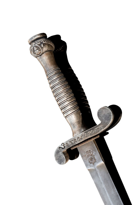 Кортик Георгиевский мельхиор реплика фото 