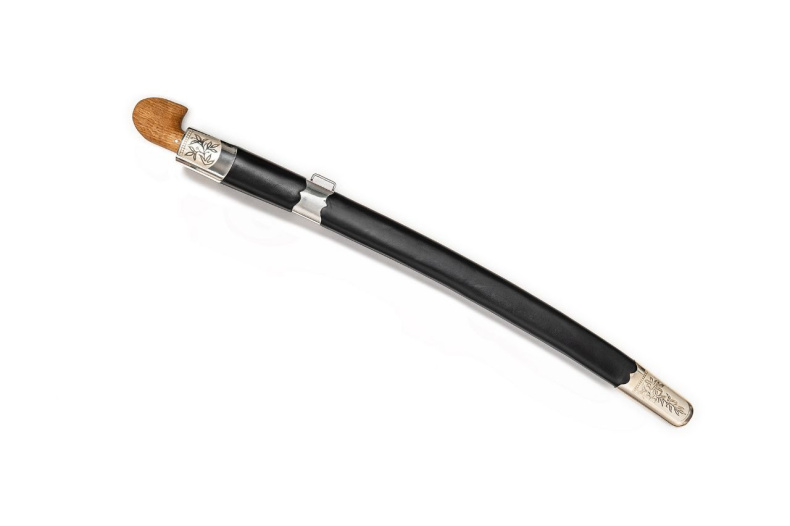 Кавказская мельхиор с резьбой (карагач,кость) фото 