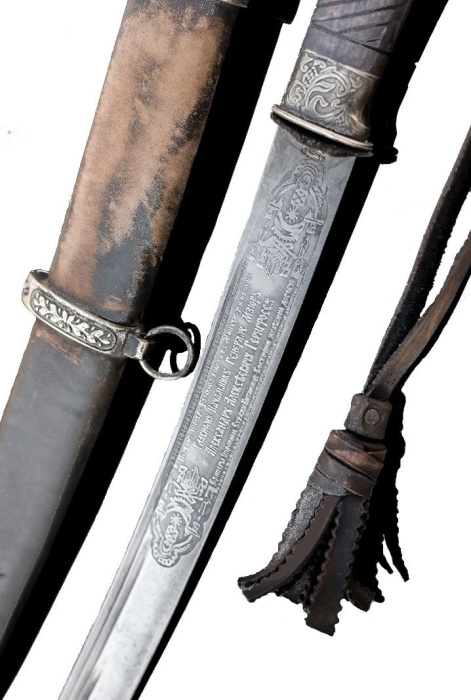 Шашка Казачья офицерская с клинком азиатского типа 1913 года реплика фото 