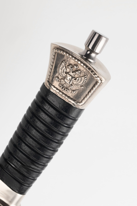 Нож Пластунский с резьбой мельхиор фото 