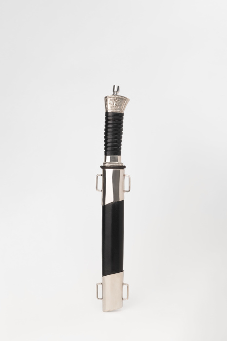 Нож Пластунский с резьбой мельхиор фото 