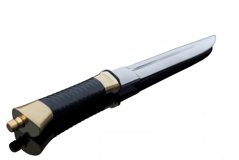 Нож Пластунский латунь  Нож Пластунский латунь фото