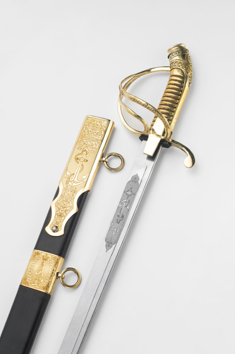 Палаш Морской юбилейный с латунной рукоятью фото 